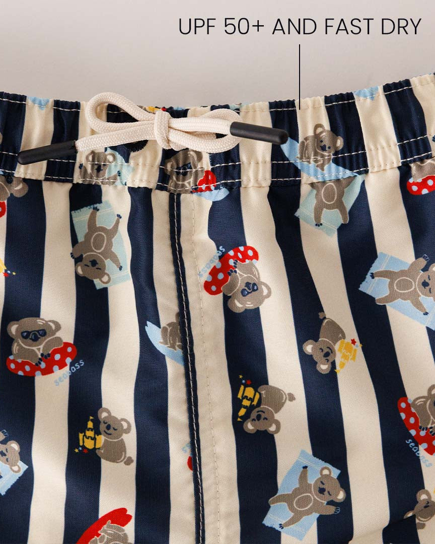 Boys UV Swim Short Sydney - Koala Stripes