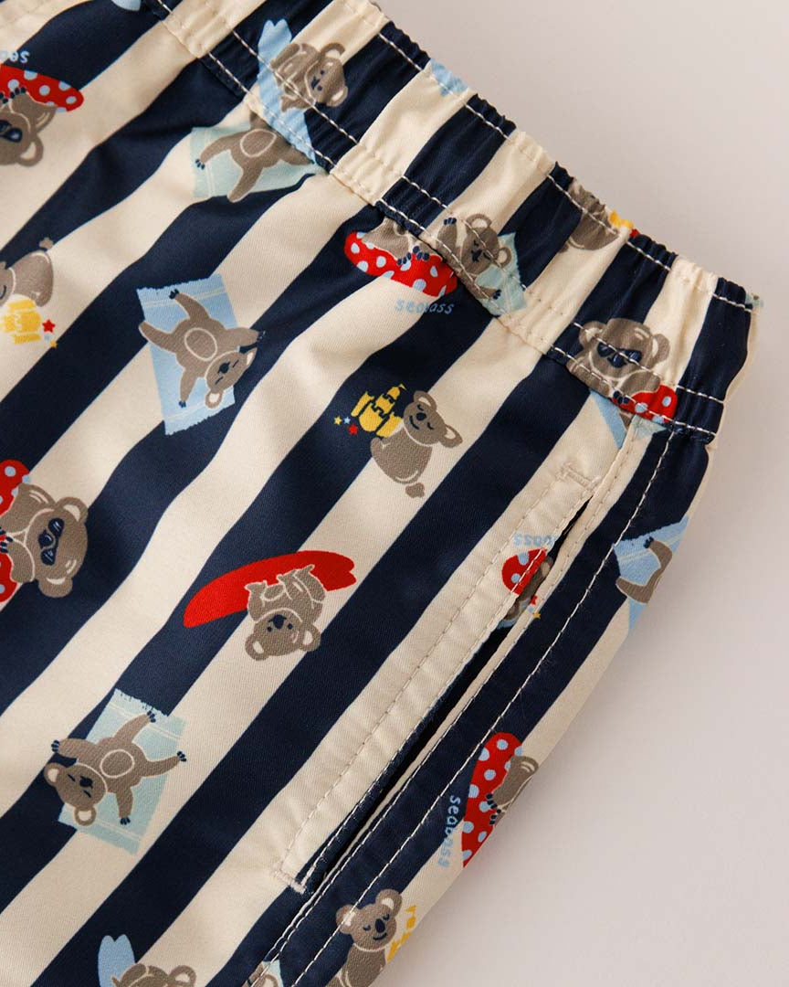 Boys UV Swim Short Sydney - Koala Stripes
