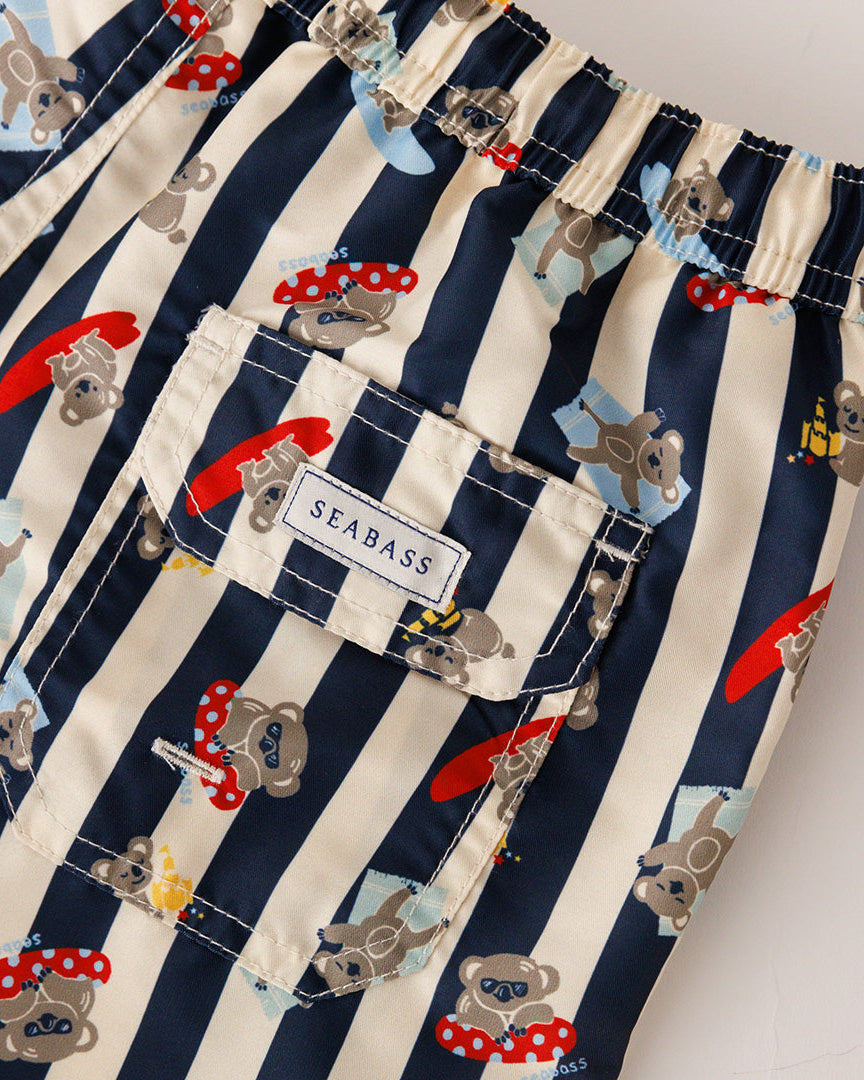 Boys UV Swim Short Sydney - Koala Stripes