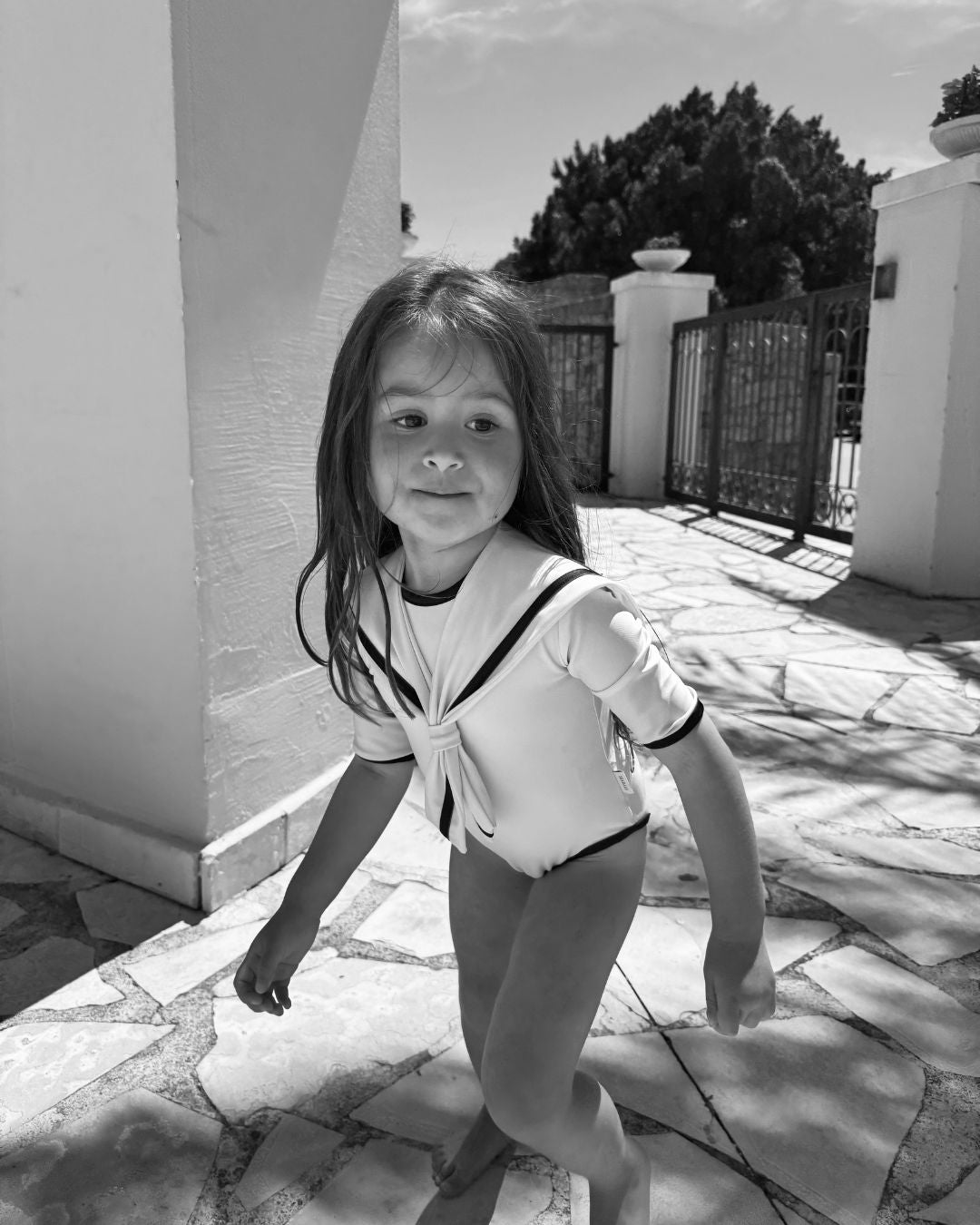 Girls UV Swimsuit Sailor Nice