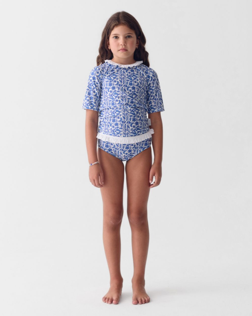Girls UV Swim Set Ruffle Positano