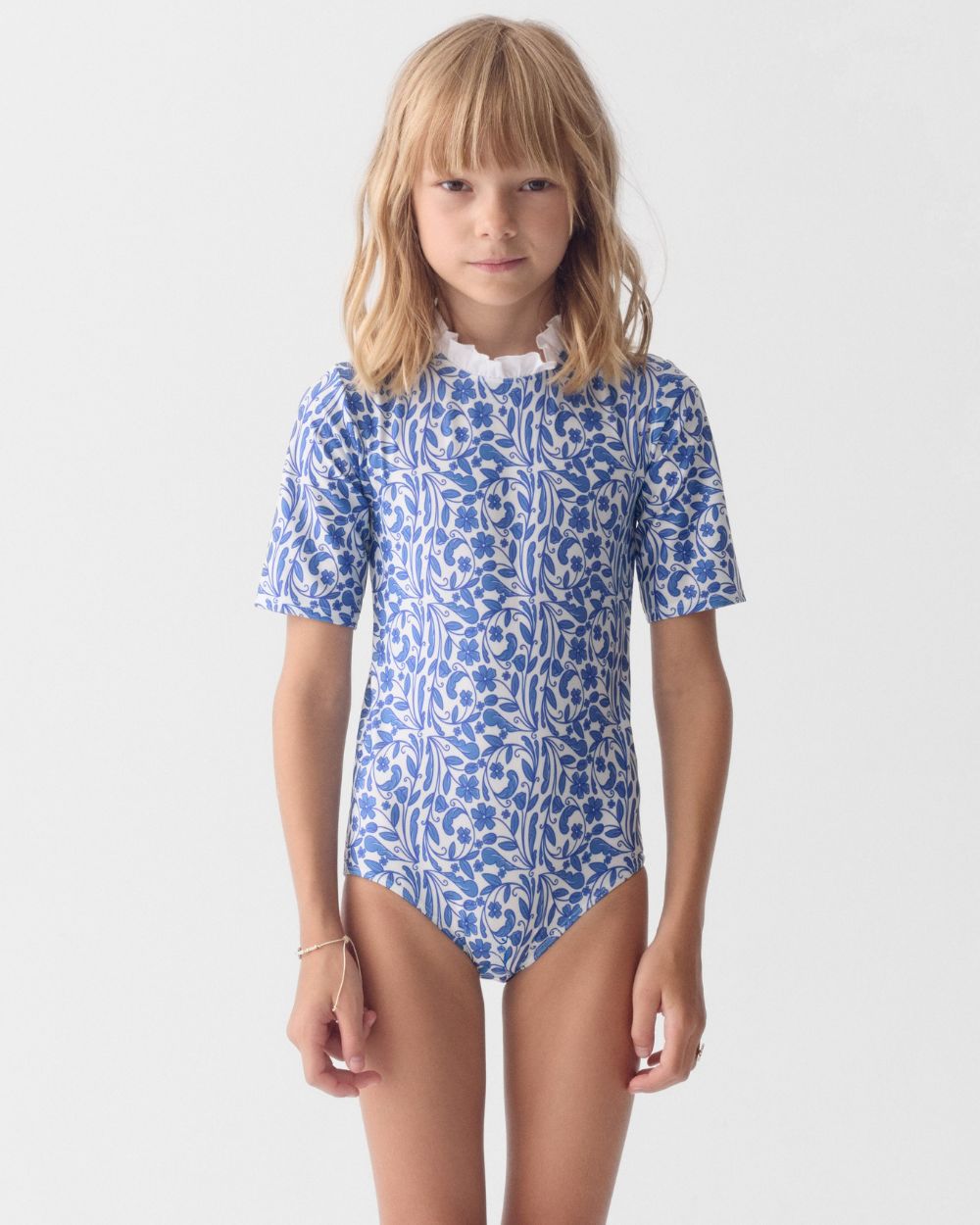 Girls UV Swimsuit Ruffle Positano