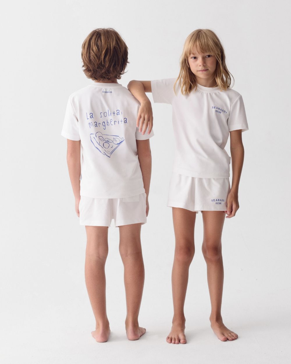 Kids UV Shorts Summer Flavours Positano White