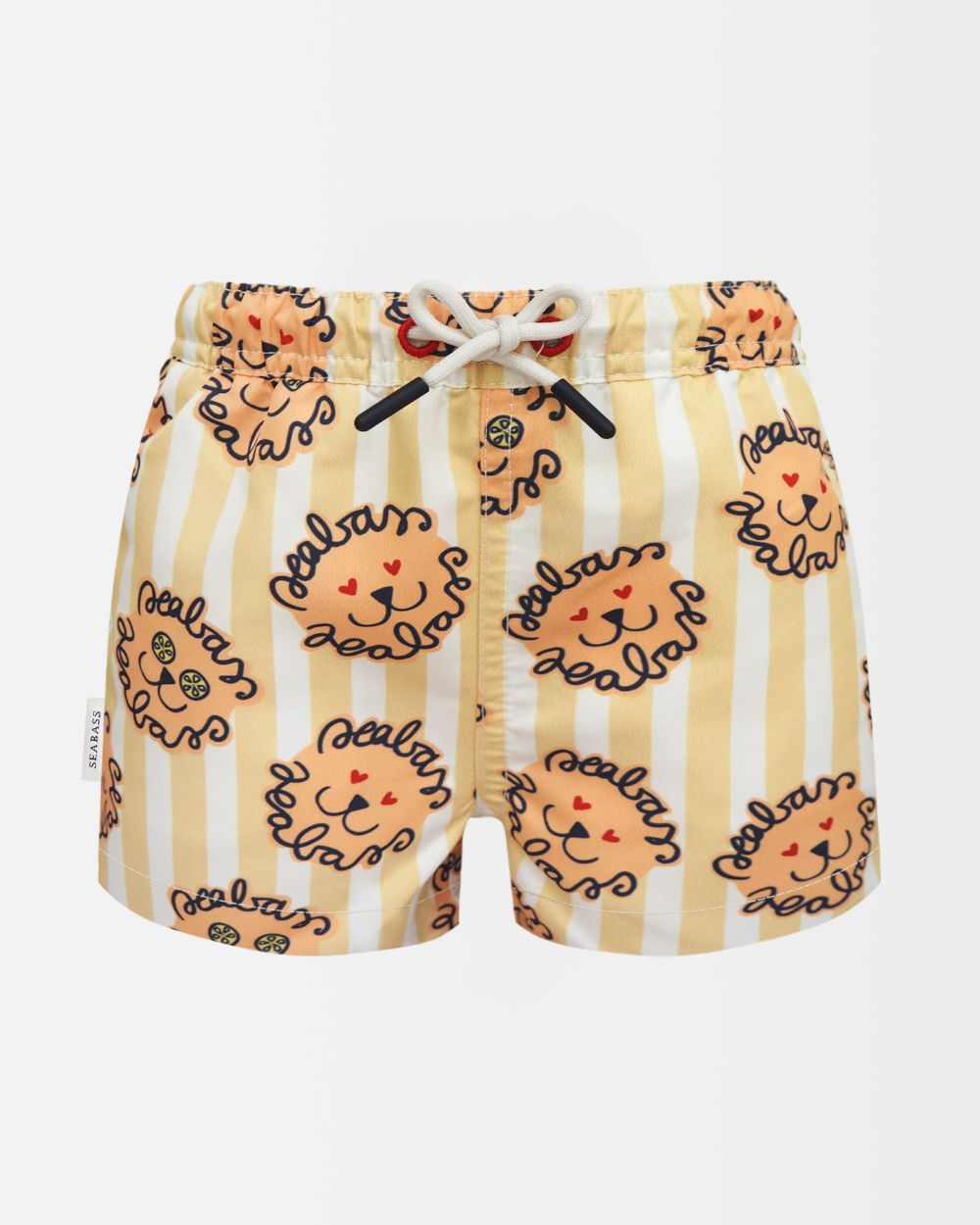 Men UV Swim Short Leone - lion yellow stripes