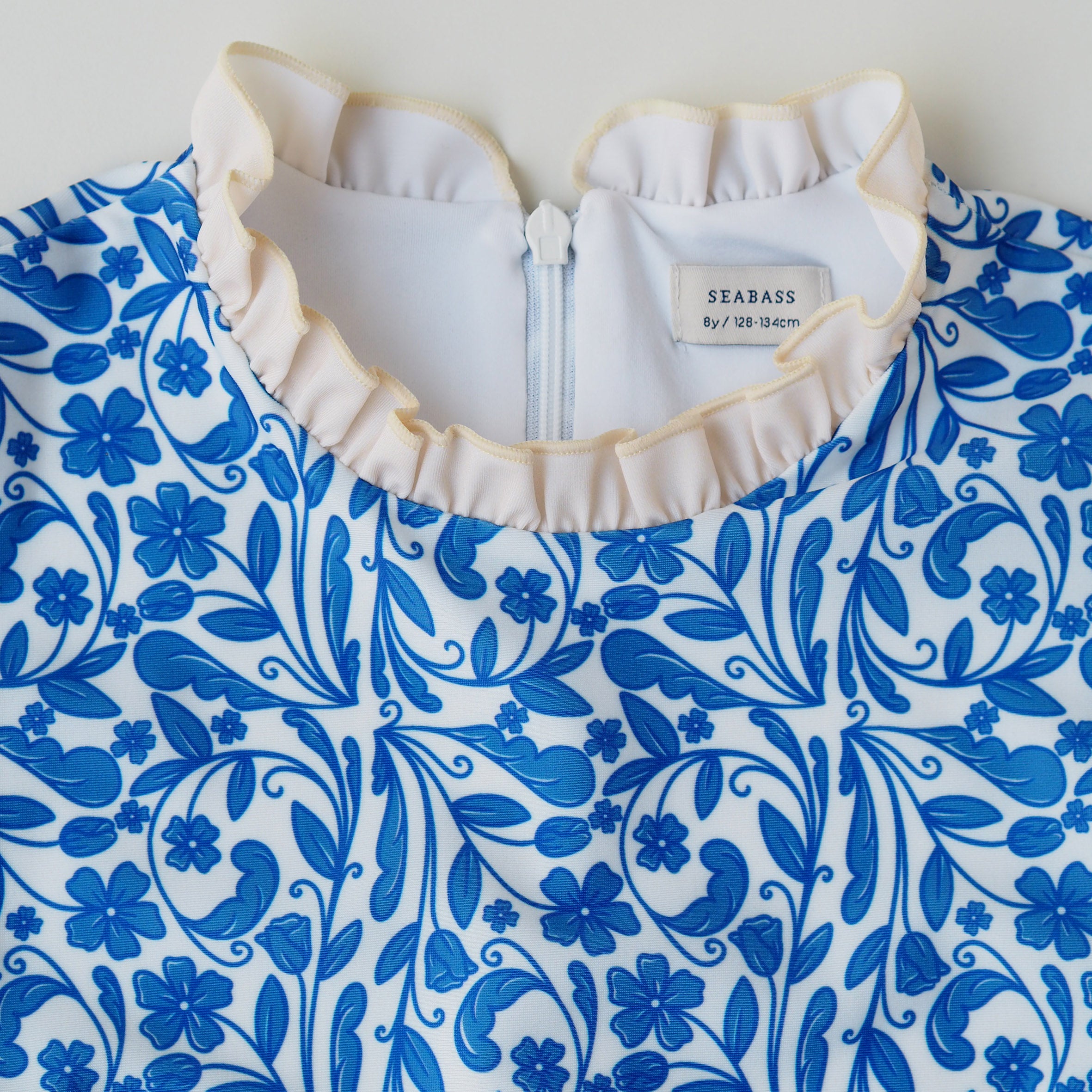 Girl UV Swimsuit Ruffle Positano - royal blue