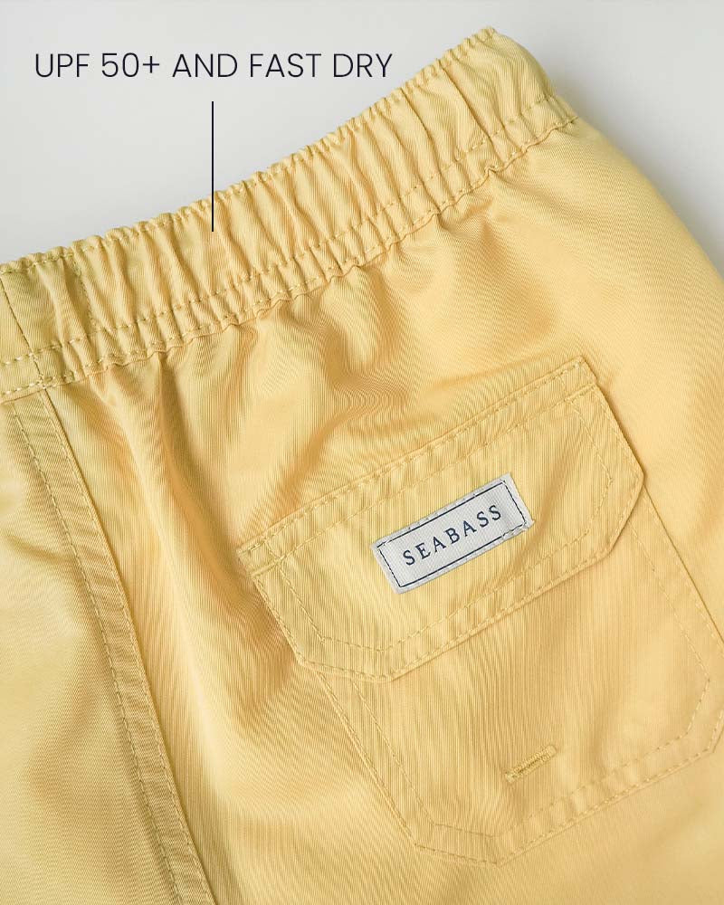 Boys UV Swim Short Lemon Yellow - solid