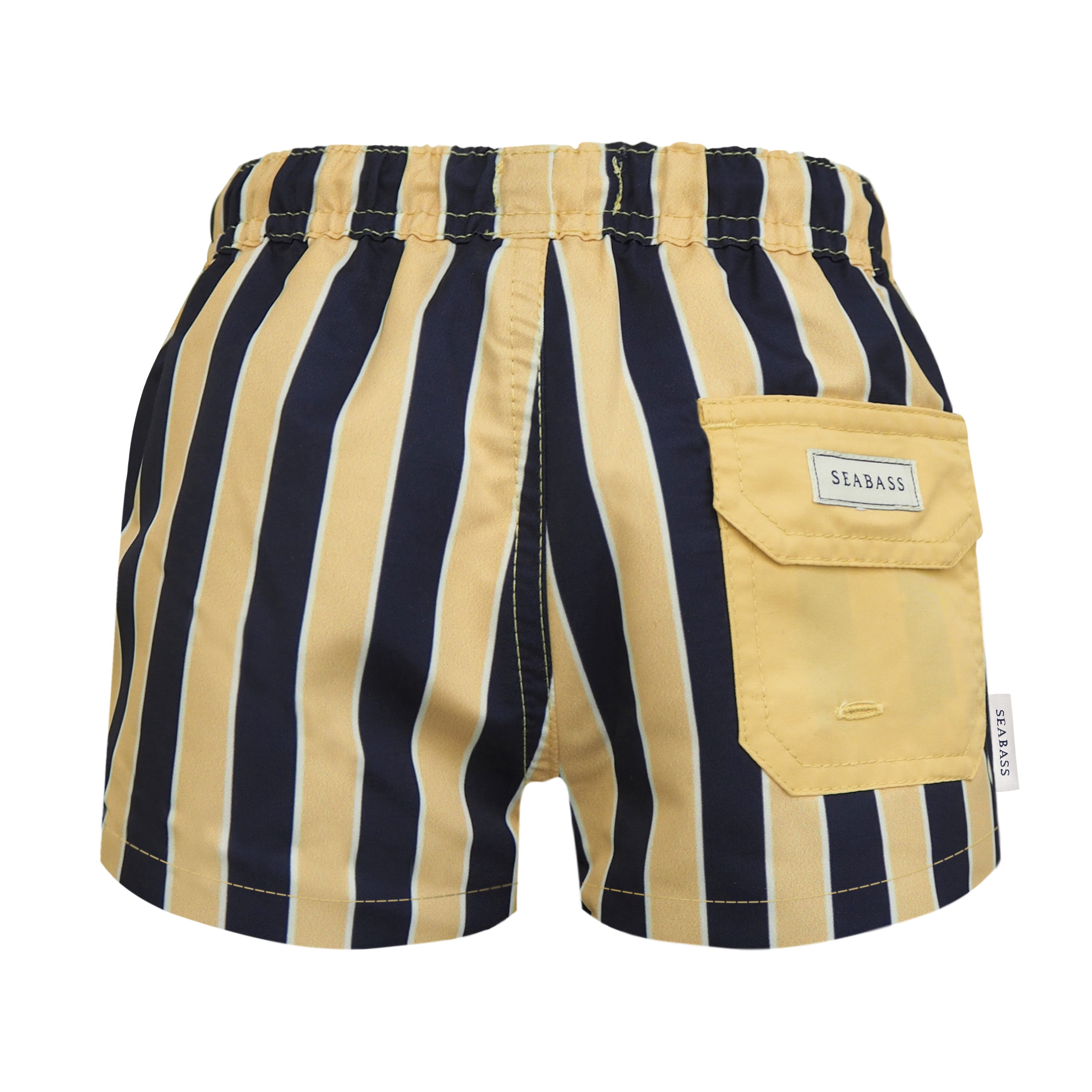Boy UV Swim Short Sorrento - navy yellow stripes