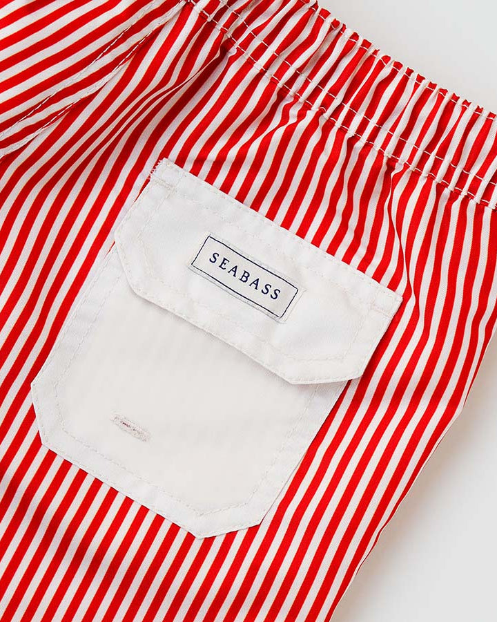 Boys UV Swim Short Venice - red stripes