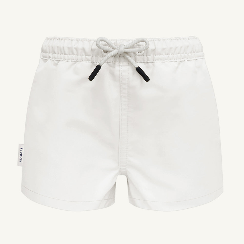 Boy UV Swim Short Pearl White - solid