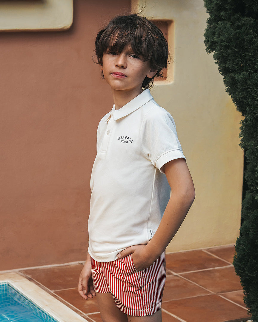 Boys UV Swim Short Venice - red stripes
