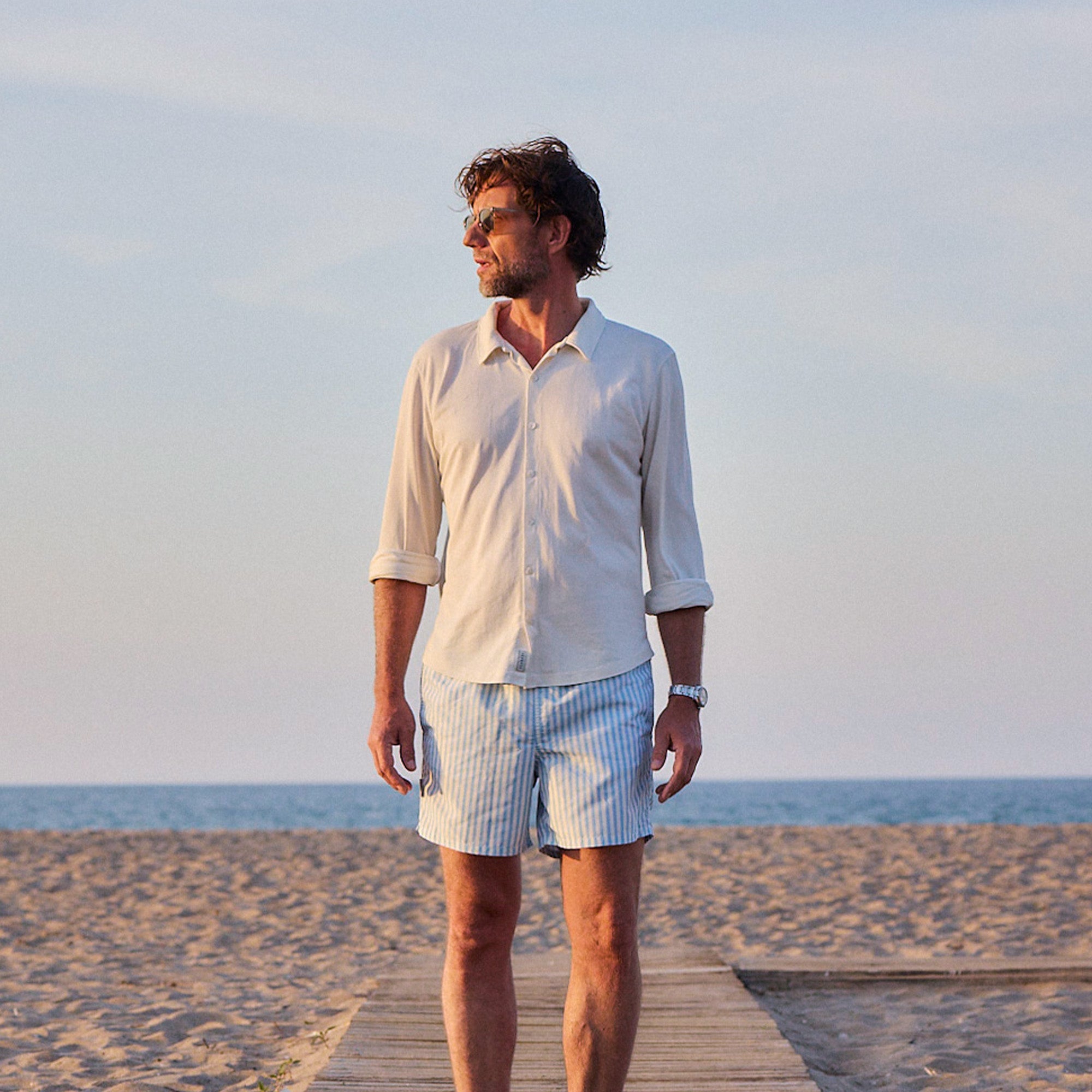 Men UV Swim Short Forte dei Marmi - blue stripes