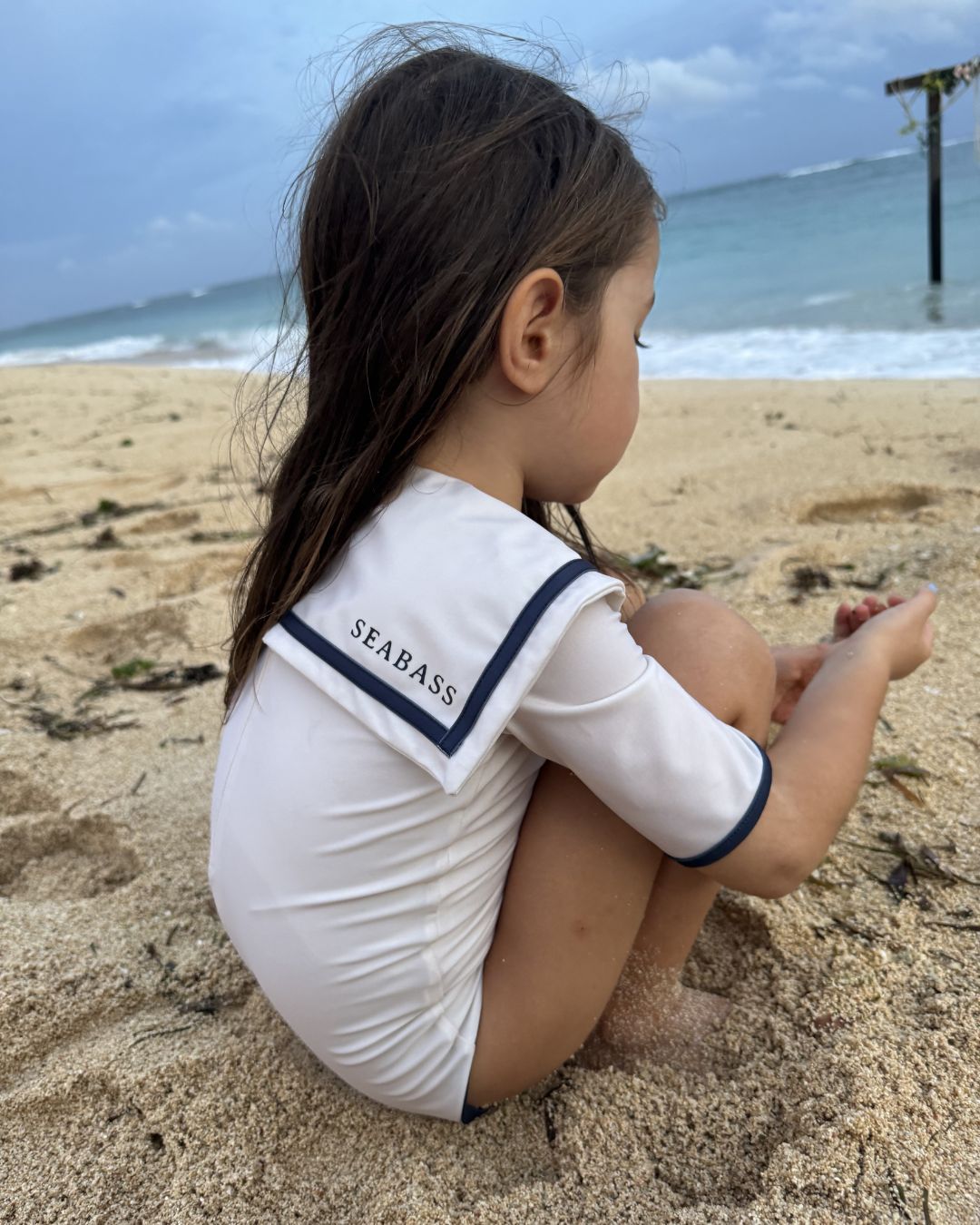 Girls UV Swimsuit Sailor Nice
