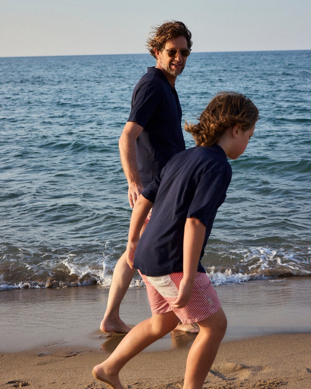 Boy UV Marina Camp Shirt Navy