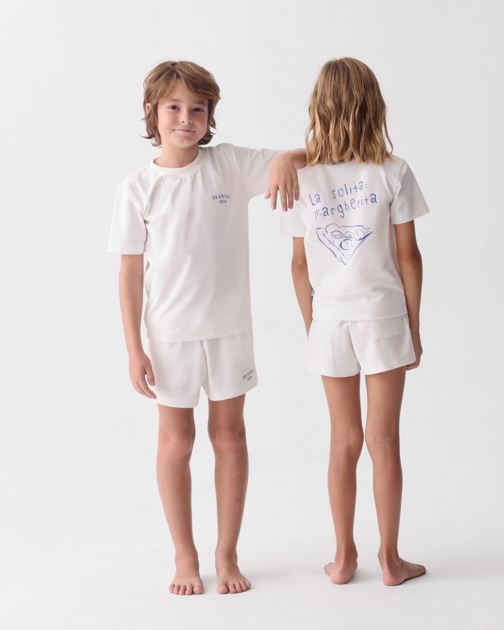 Kids UV Shorts Summer Flavours Positano White