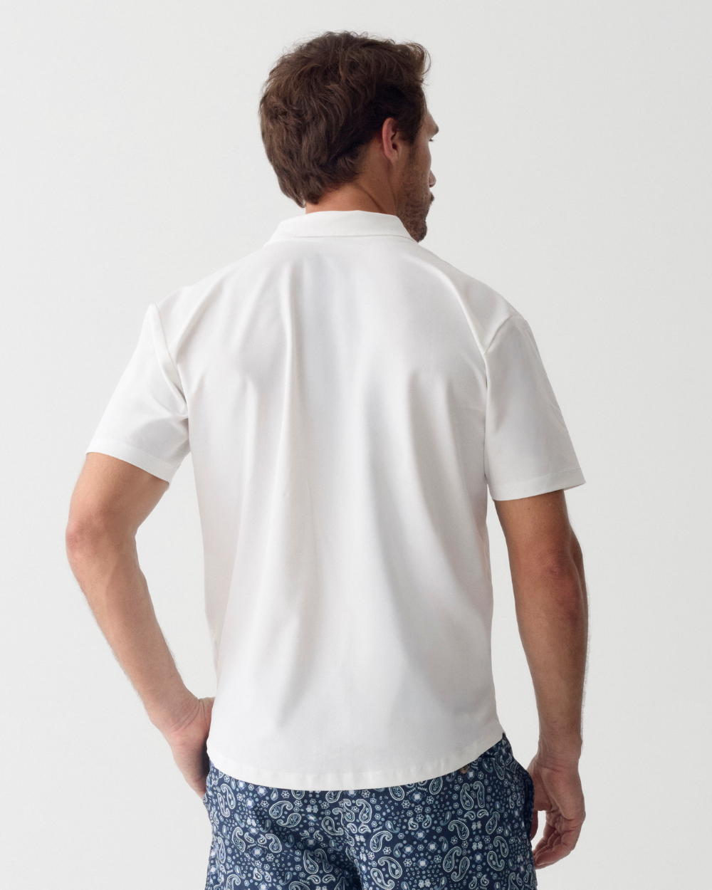 Men UV Camp Shirt Bond White