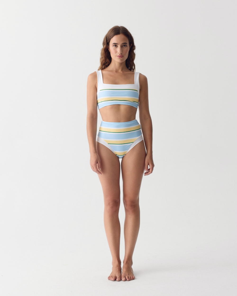 Women UV Bikini Bottom Elle Capri Stripe