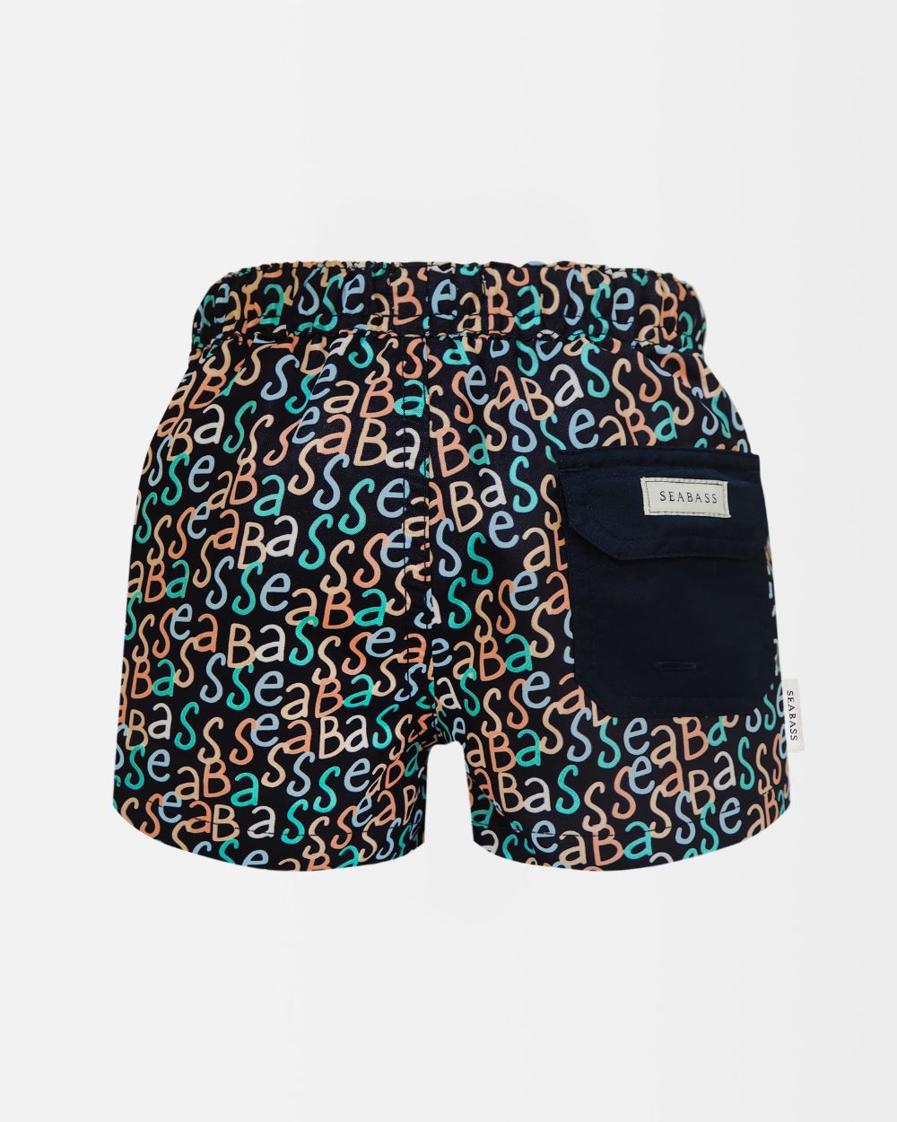 Boy UV Swim Short Hollywood - navy logo print