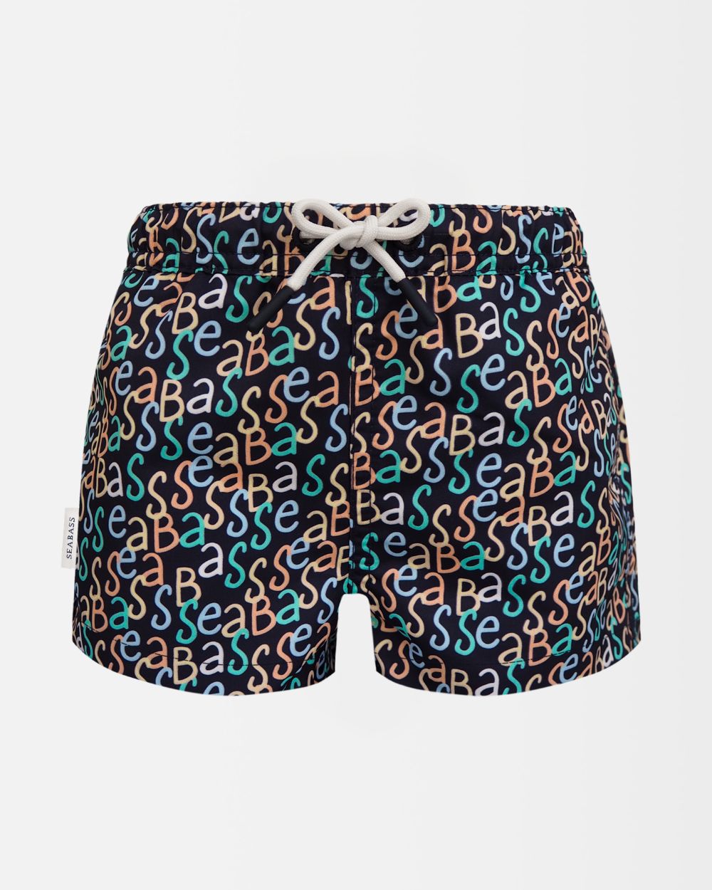 Men UV Swim Short Hollywood - navy logo print
