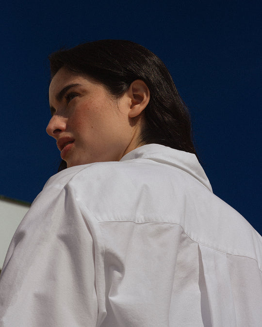 Women UV Oversized Shirt Soleil Bright White